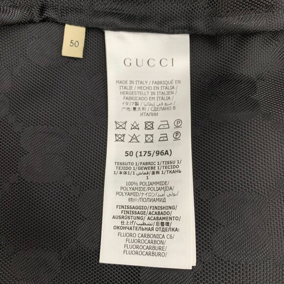 CM0496 Gucci Black GG Monogram Hooded Jacket With Front Pockets & Zip Closure - Picture 6 of 8